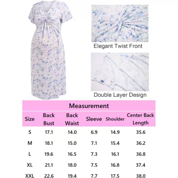 Ekouaer Womens Maternity Dress Floral Nursing DressButterfly