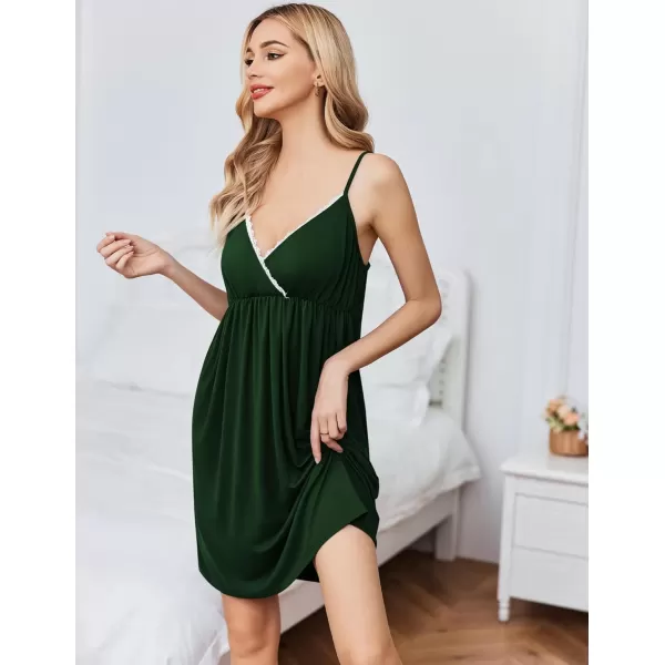 Ekouaer Womens Maternity Nursing Gown and Robe Set Labor Delivery Nuring Nightgowns for Hospital Breastfeeding RobesEmerald Green