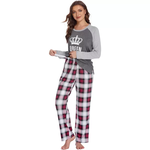 Ekouaer Womens Maternity Nursing Pajama Set Long Sleeves Breastfeeding Sleepwear Comfy Hospital Pregnancy Pjs SetGrey Plaid
