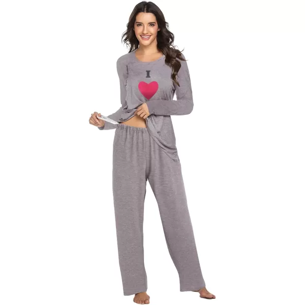 Ekouaer Womens Maternity Nursing Pajama Set Long Sleeves Breastfeeding Sleepwear Comfy Hospital Pregnancy Pjs SetSolid Grey