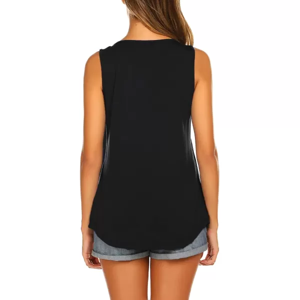 Ekouaer Womens Maternity Nursing Tank Tops Sleeveless Breastfeeding Shirts Double Layer Summer Pregnancy ClothesAblack