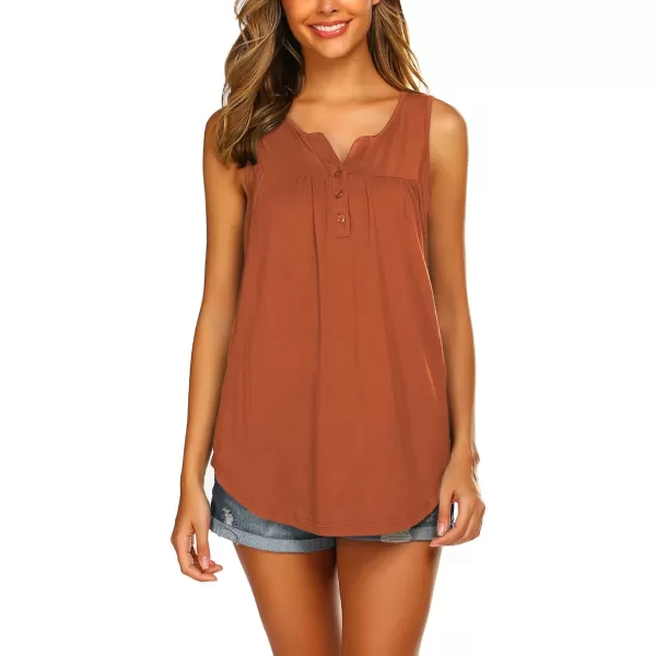 Ekouaer Womens Maternity Nursing Tank Tops Sleeveless Breastfeeding Shirts Double Layer Summer Pregnancy ClothesAorange