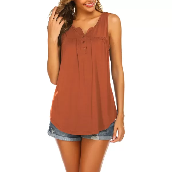 Ekouaer Womens Maternity Nursing Tank Tops Sleeveless Breastfeeding Shirts Double Layer Summer Pregnancy ClothesAorange