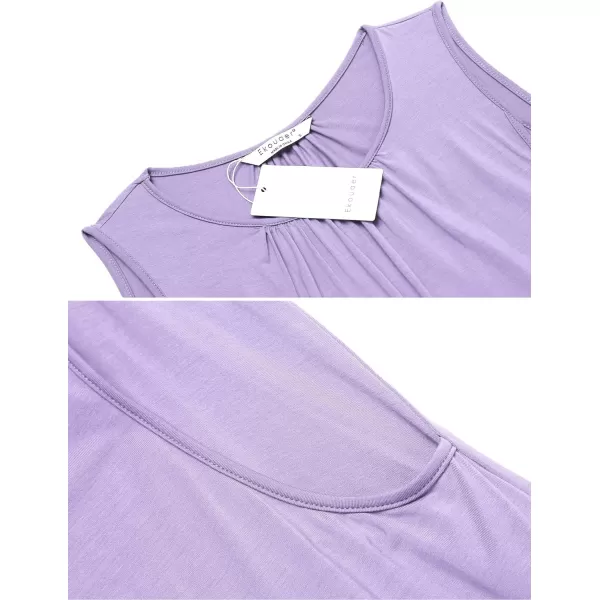 Ekouaer Womens Maternity Nursing Top Breastfeeding Tank Top Tee Shirt Double Layer Sleeveless Pregnancy Shirt1pcs Purple