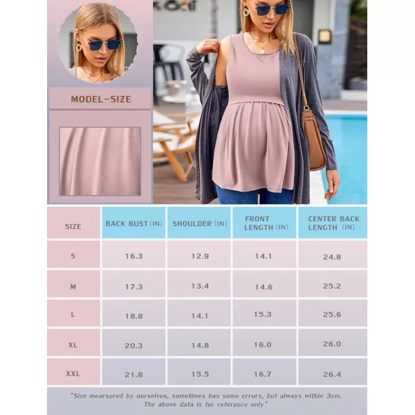 Ekouaer Womens Nursing Tank Tops for Breastfeeding 3 PacksAblackampflowerampwhite Stripegp11