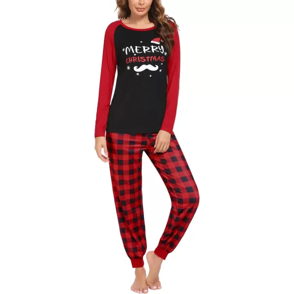 Ekouaer Womens Pajama Set Christmas Pjs Long Sleeve Print Tops and Pajamas Pants Soft Sleepwear SetPattern1plaid