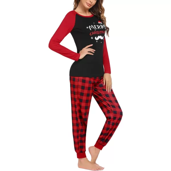 Ekouaer Womens Pajama Set Christmas Pjs Long Sleeve Print Tops and Pajamas Pants Soft Sleepwear SetPattern1plaid