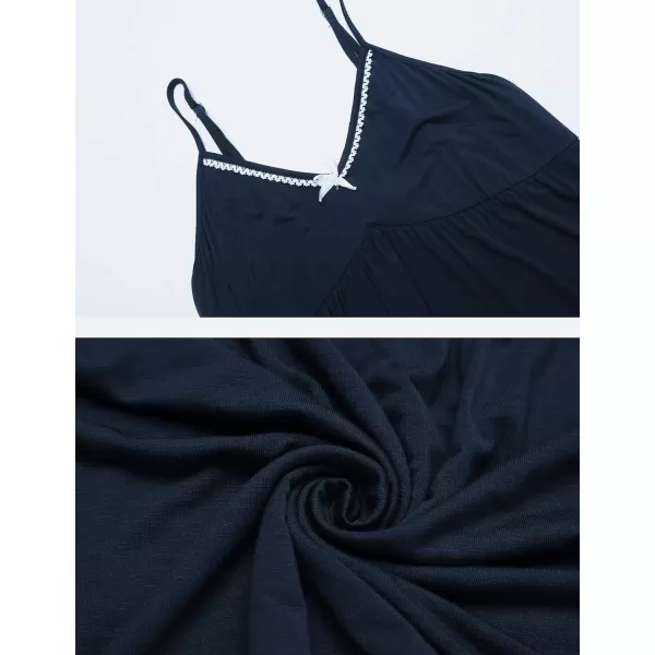 Ekouaer Womens Pajamas Set VNeck Cami Top and Capris Pants Sleepwear Pjs Set SXXL01 Navy