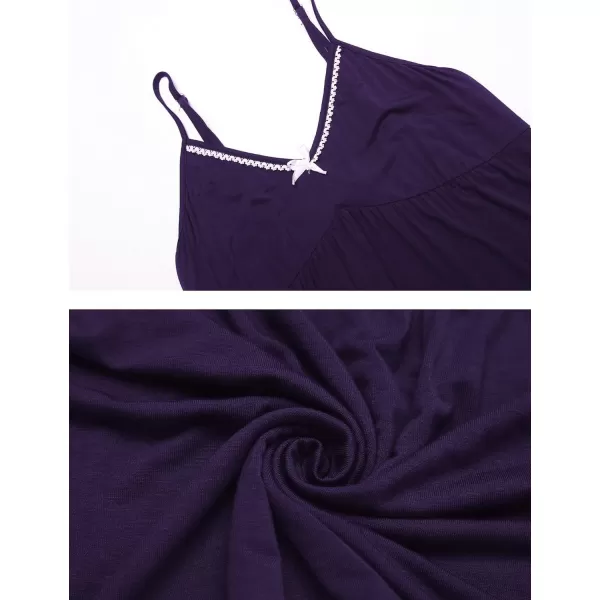 Ekouaer Womens Pajamas Set VNeck Cami Top and Capris Pants Sleepwear Pjs Set SXXL01 Purple