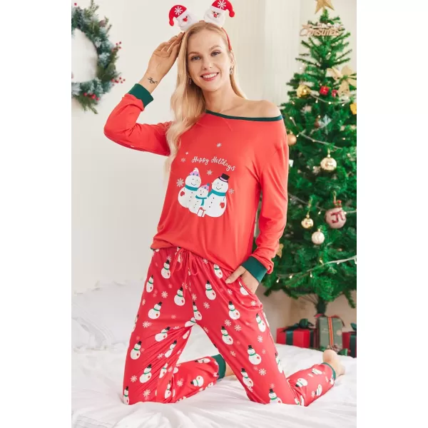 Ekouaer Womens Pajamas Sets Long Sleeve with Plaid Pants Soft Sleepwear O Neck 2 Piece Pjs Joggers Loung Set with PocketsPat47