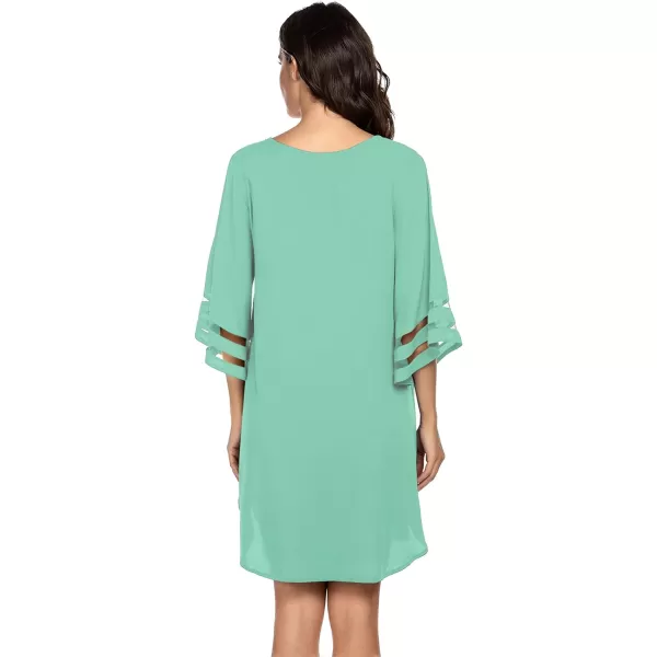 Ekouaer Womens Swimsuit Cover Up 34 Bell Sleeve Beachwear Coverups Deep VNeck Bikini Beach Dress S3XLCg