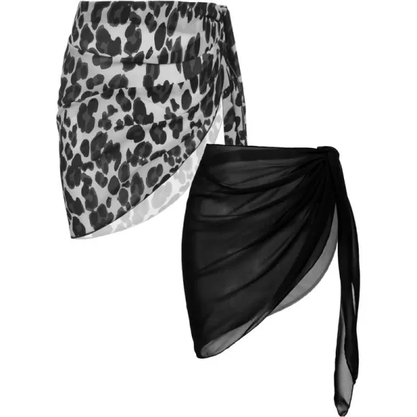 Black-white Leopard Print