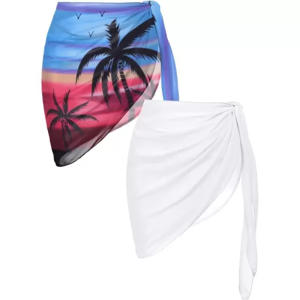 White-coconut Tree Print