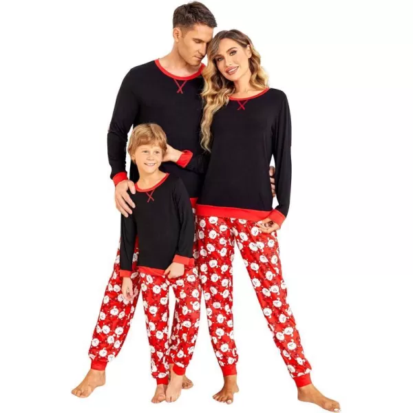 Ekouaer Family Matching Pajamas Christmas Sleepwear Soft Loungewear Pjs Set With PocketsKids Pat1