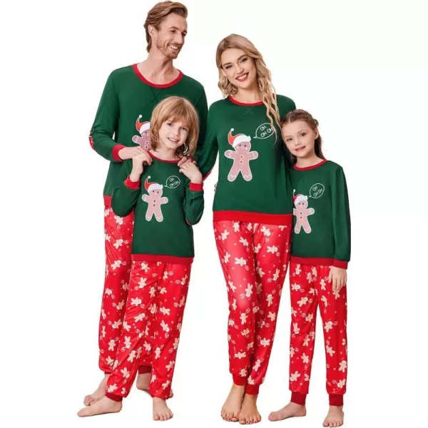 Ekouaer Family Matching Pajamas Christmas Sleepwear Soft Loungewear Pjs Set With PocketsKids Pattern