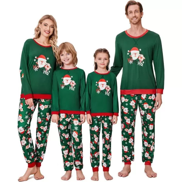 Ekouaer Family Matching Pajamas Christmas Sleepwear Soft Loungewear Pjs Set With PocketsMen Green Snowmen