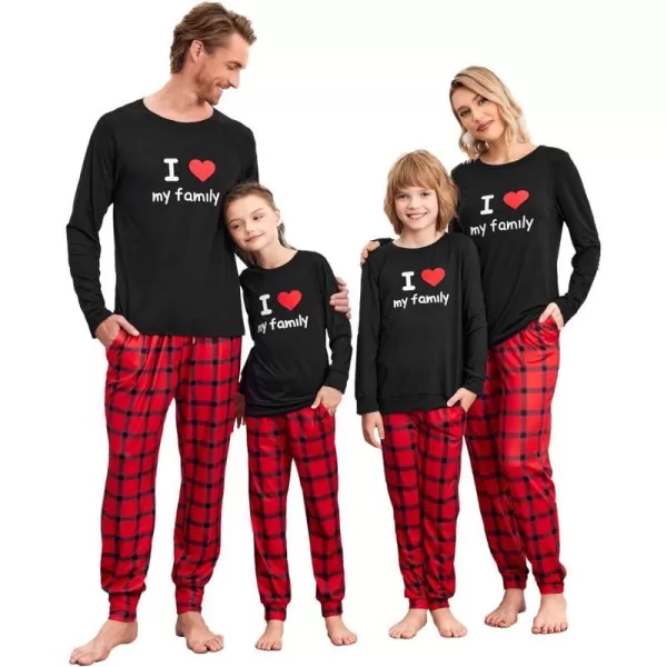 Ekouaer Matching Christmas Family Pajamas Sets Couples Xmas Holiday Pjs for Women Men Boys and GirlsKids Red Plaid