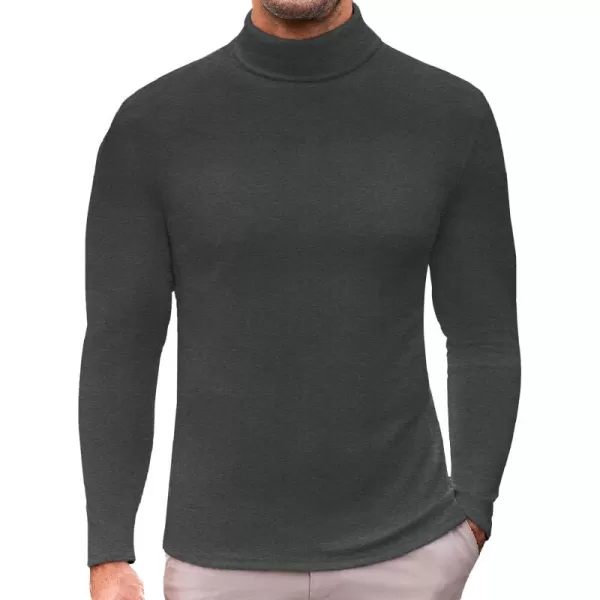 Ekouaer Mens Turtleneck Long Sleeve Turtle Neck Shirts Basic Lightweight Undershirt Thermal Pullover Sweater SXXLGrey