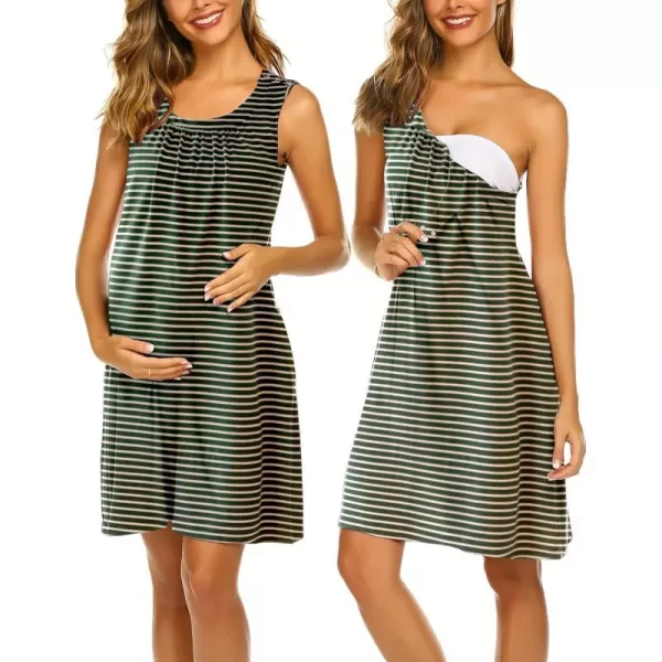 Dark Green Striped