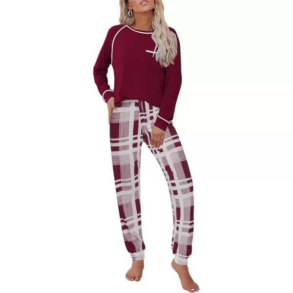 Pat6-wine Red Plaid