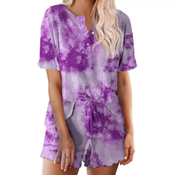 Tie Dye Purple White