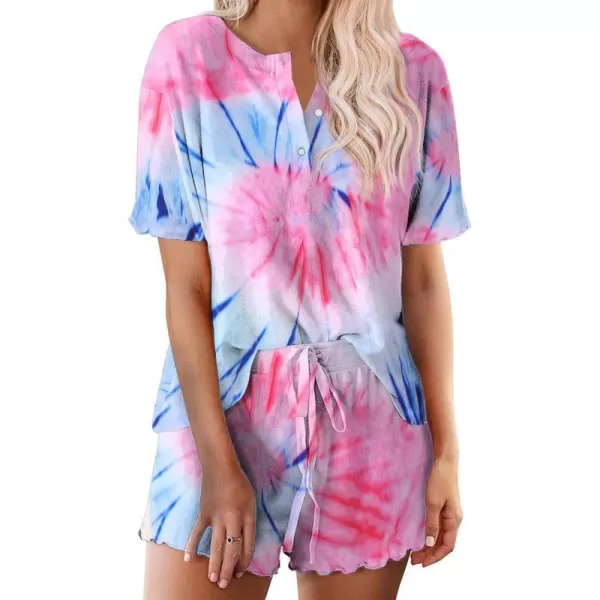 Tie Dye Swirl Blue Rose