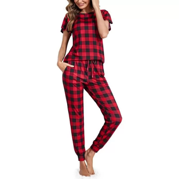 Plaid-black Red