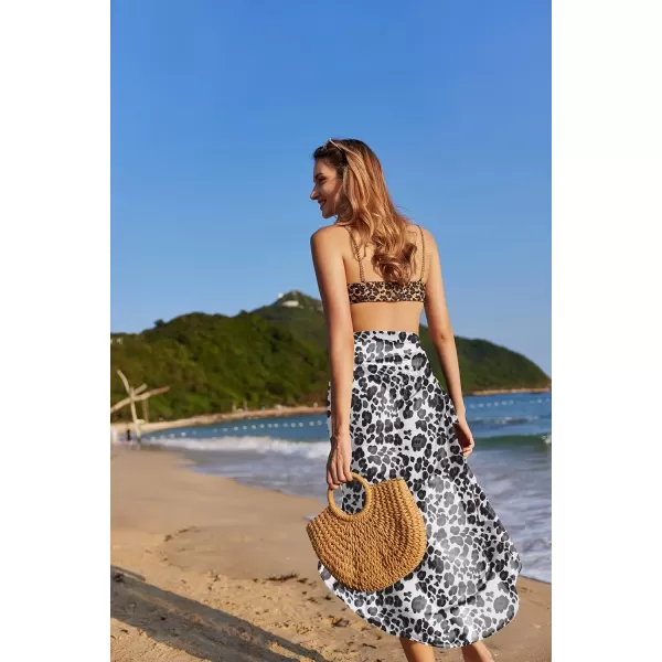Ekouaer Women Sarong Swimsuit Coverups Chiffon Long Bikini Wraps Sheer Beach Bathing Suit Cover UpPat 5