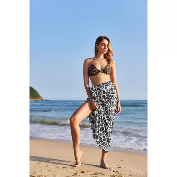 Ekouaer Women Sarong Swimsuit Coverups Chiffon Long Bikini Wraps Sheer Beach Bathing Suit Cover UpPat 5