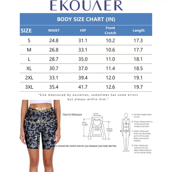 Ekouaer Womens 85quot Board Shorts High Waisted Swimsuit Bottoms Cross Waist Beach Surf Swimwear with Pocket S3XLLeopard