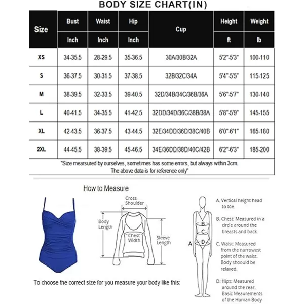 Ekouaer Womens One Piece Swimsuit Ruched Tummy Control Bathing Suits Vintage Retro Push Up SwimwearBlue