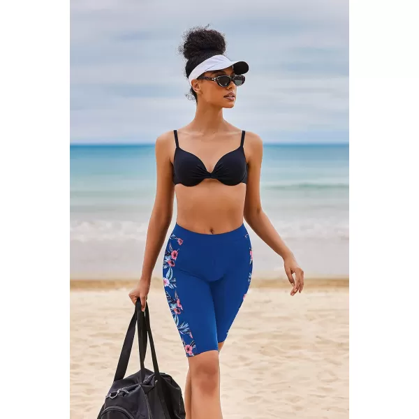 Ekouaer Womens Swim Capris UV Board Shorts Rash Guard Swimsuit Pants Swimwear SXXLPattern 10