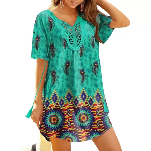 03-green Boho Print