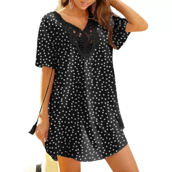 B-black Polka Dots