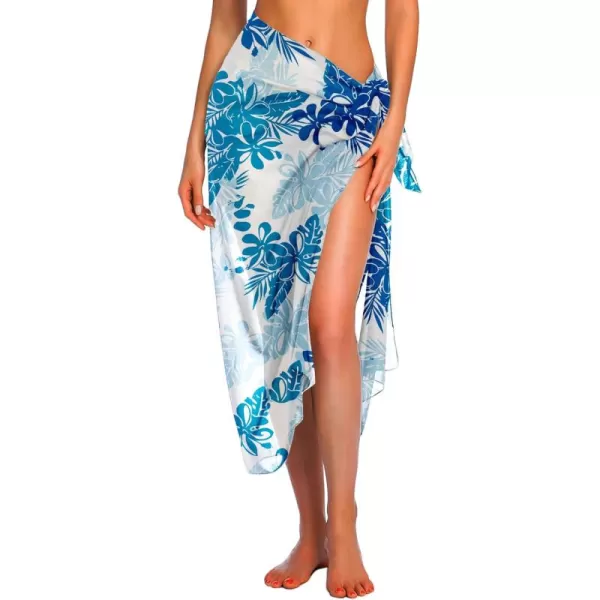 Ekouaer Women Sarong Swimsuit Coverups Chiffon Long Bikini Wraps Sheer Beach Bathing Suit Cover UpPat 29