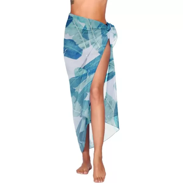 Ekouaer Women Sarong Swimsuit Coverups Chiffon Long Bikini Wraps Sheer Beach Bathing Suit Cover UpPat 3