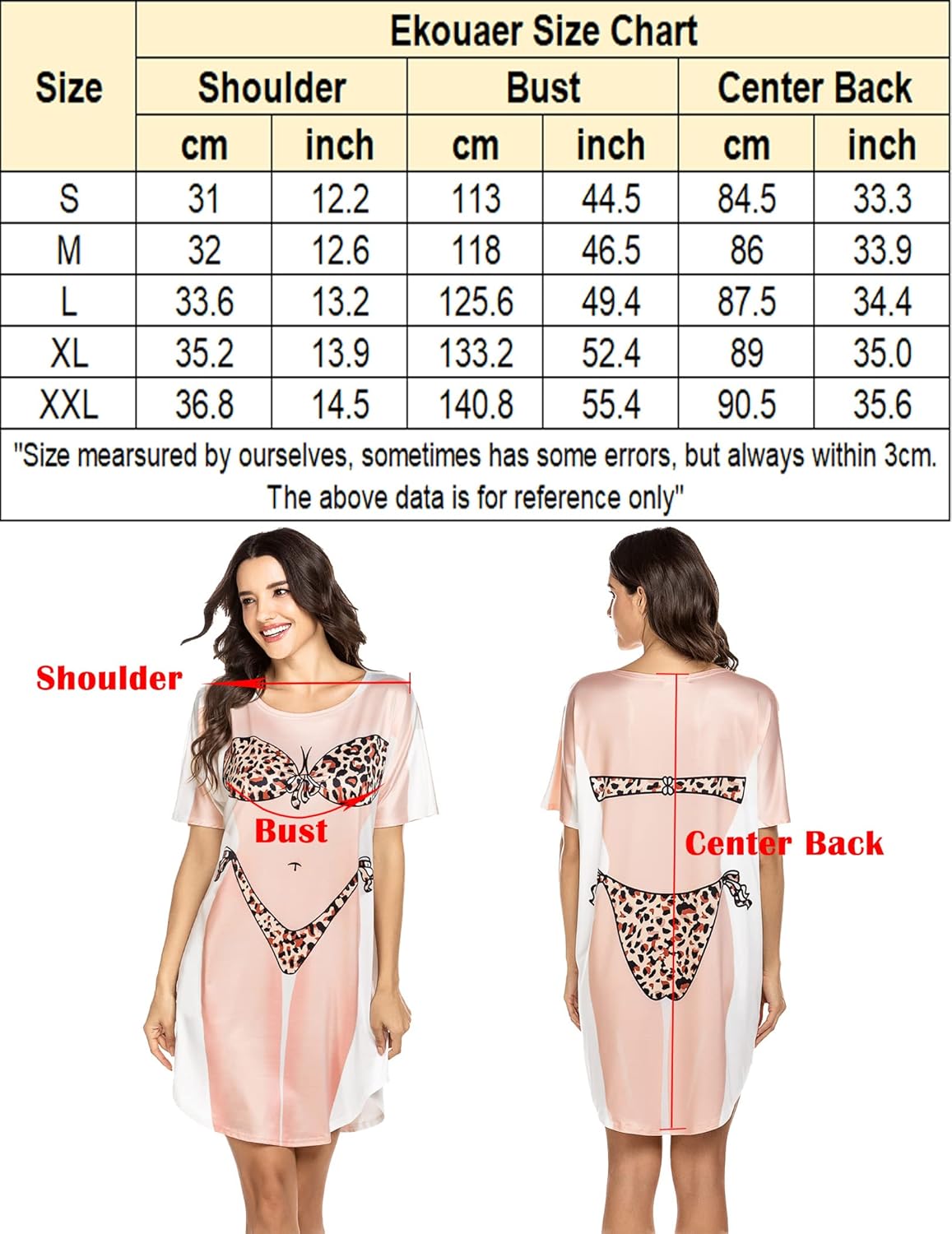 Ekouaer Womens Bikini Shirt Cover Up Short Sleeve Cute Bikini Print CoverUp Baggy T Shirt Dress Fun WearVertical Stripes