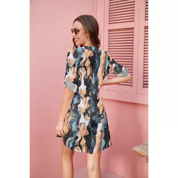 Ekouaer Womens Cover Up Shirt VNeck Swimsuit Beach Bikini Beachwear Button Down Bathing SuitCx114tropical Print