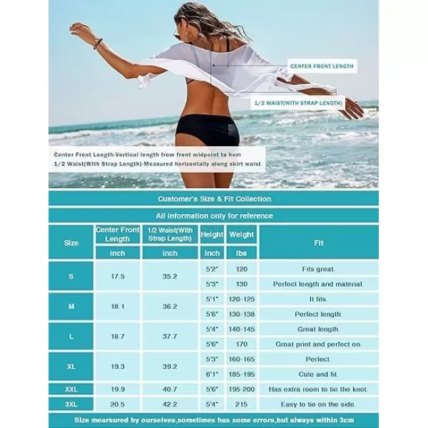 Ekouaer Womens Short Sarongs Chiffon Cover Ups Sheer Bikini Wraps for Swimwear S3XLOrange Gradient