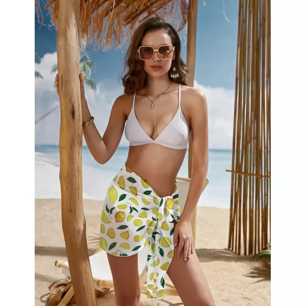 Ekouaer Womens Short Sarongs Chiffon Cover Ups Sheer Bikini Wraps for Swimwear S3XLPat8