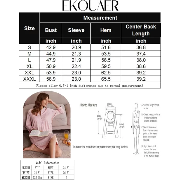 imageEkouaer Women Zipper Robes 34 Sleeve Ribbed Knit Bathrobe Lightweight Knee Length Loungewear Housecoat with Pockets S3XLBlack