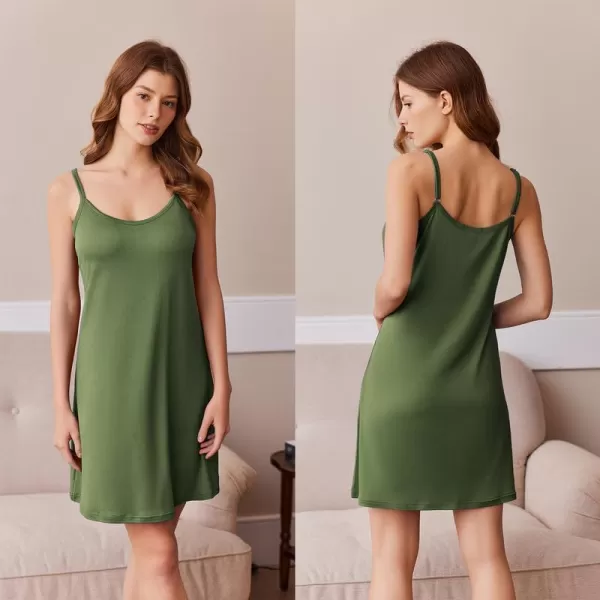 imageEkouaer Robe Sets for Women 2 Pieces Nightgown Long Sleeves Bathrobe Soft Sleepwear 2024 S2XLArmy Green