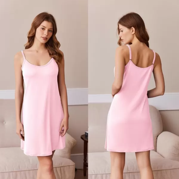 imageEkouaer Robe Sets for Women 2 Pieces Nightgown Long Sleeves Bathrobe Soft Sleepwear 2024 S2XLPink