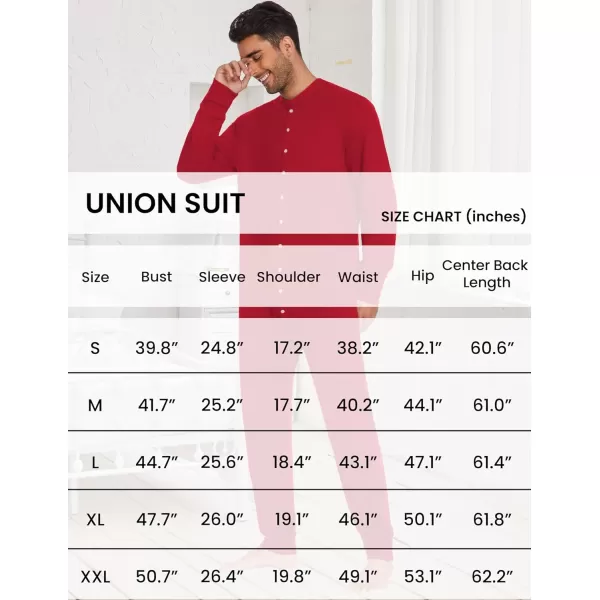 imageEkouaer Mens One Piece Pajama Thermal Full Button Union Suit Long Sleeve Onesie with Button Flap SXXLOatmeal