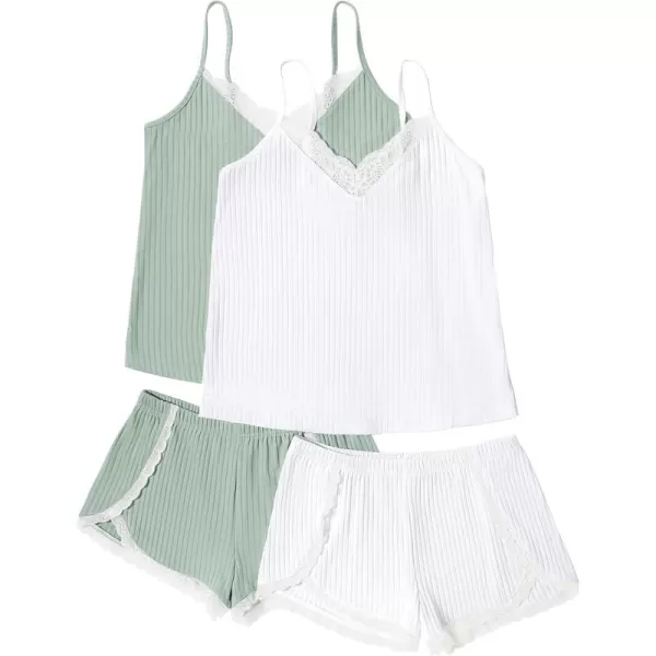 White + Green