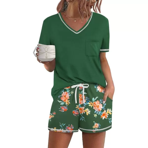 Dark Green Floral