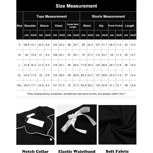 imageEkouaer Pajamas Set for Women Short Sleeve Sleepwear Summer Button Down Nightwear Soft Pjs Lounge SetLight Sky Blue