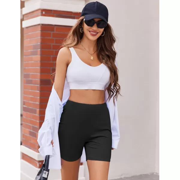 imageEkouaer Womens Pajamas 2 Piece Lounge Sets Oversized V Neck TShirts Tops Biker Shorts Set Workout Reversible Tracksuit SXXLWhite