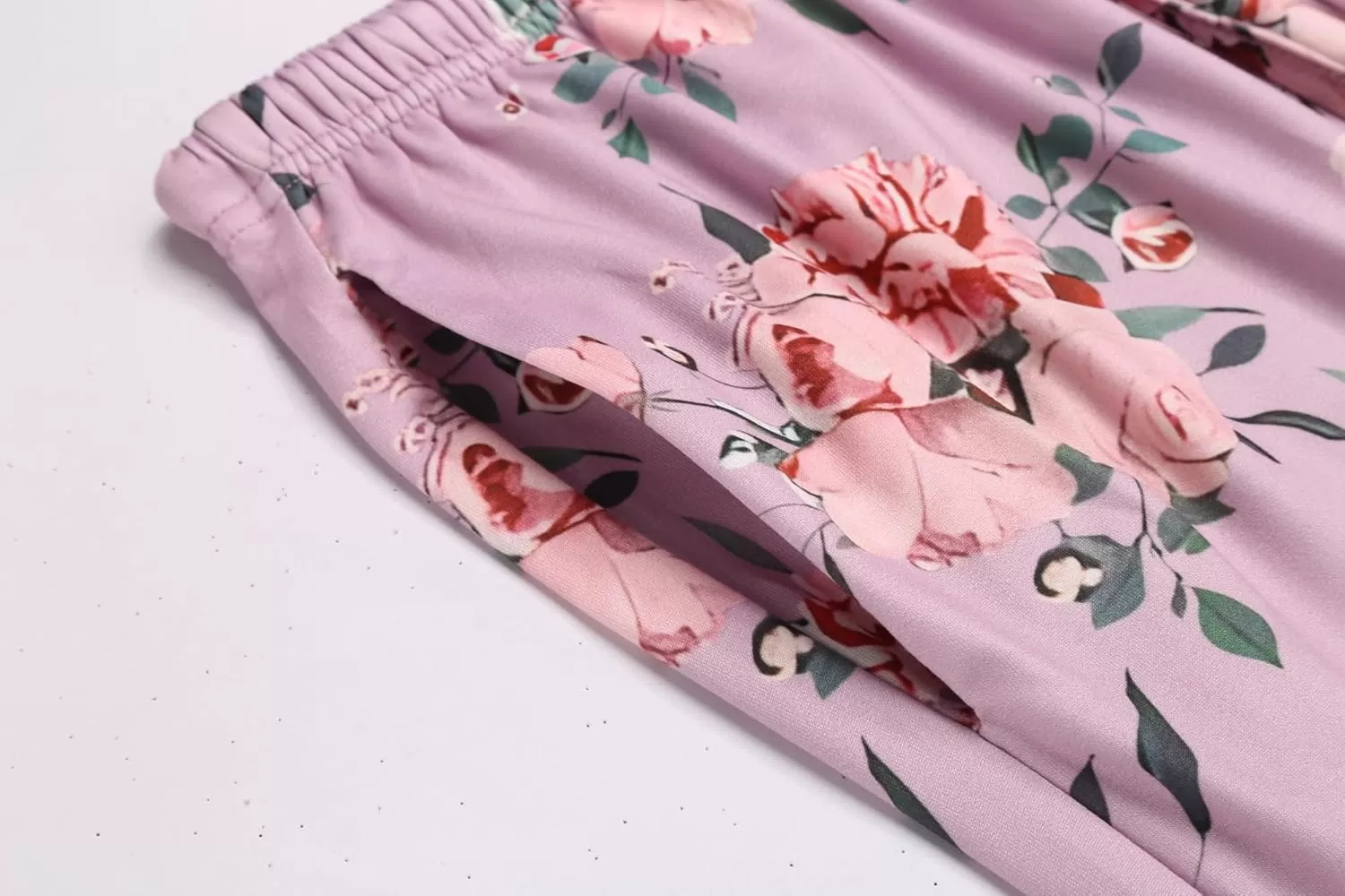 imageEkouaer 3 PCS Capri Pajamas for Women Set Short Sleeve Pajama Sets Floral Pj Sets Soft Sleepwear with PocketsPink Flowers