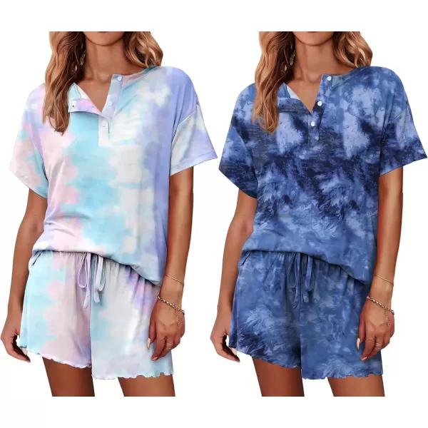 Tie Dye Pink Blue/Tie Dye Blue